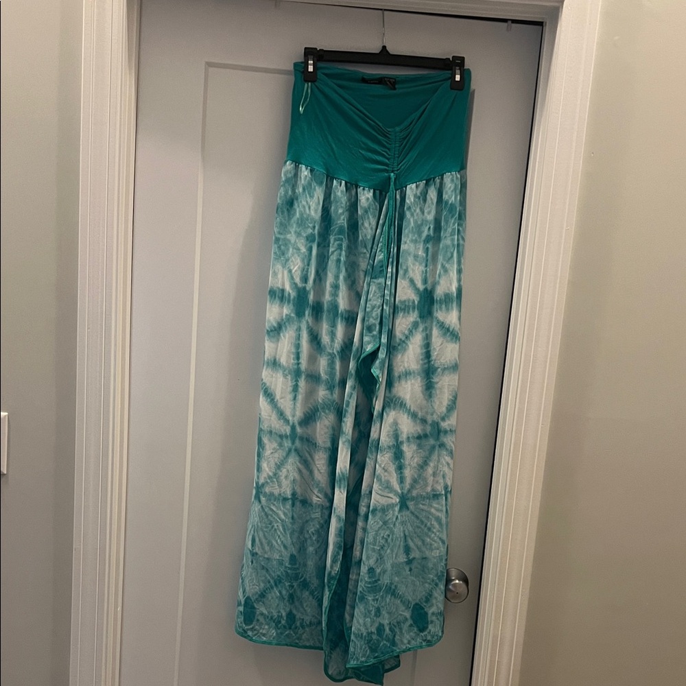 Teal Tie-Dye Swim Coverup